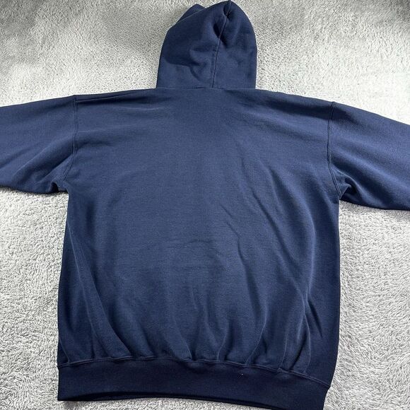 Vintage Notre Dame Hoodie Mens XL Blue Made in USA Grunge‎ Distress Football - Picture 11 of 12